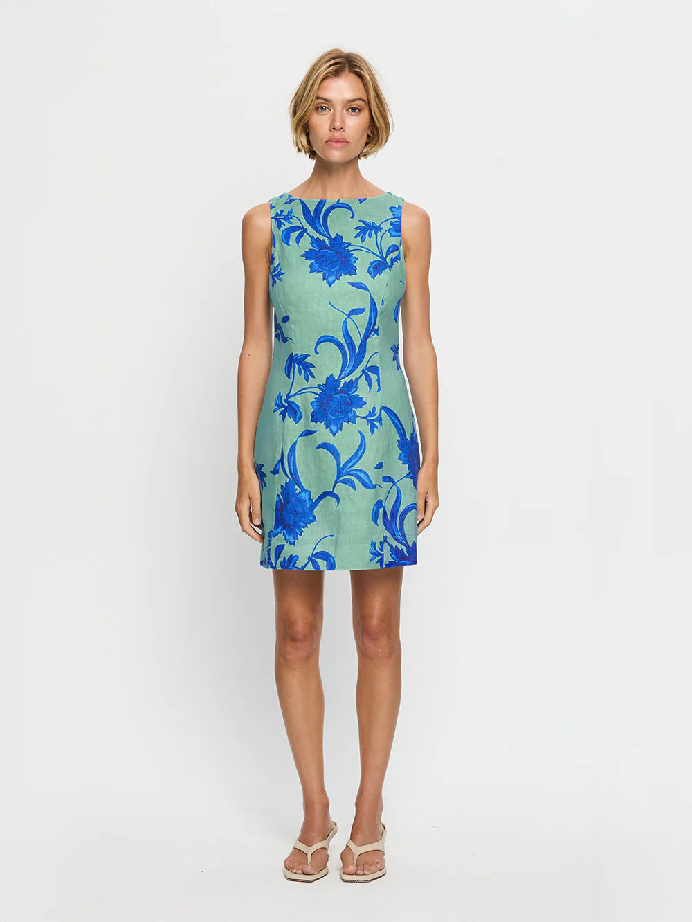 KIVARI - Juniper Mini Dress - Cobalt Blue / Green Gigi Belle Boutique KIVARI - Juniper Mini Dress - Cobalt Blue / Green Gigi Belle Boutique