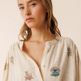 INDI & COLD - Multi Embroidered Shirt - Crudo