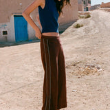 ROWIE - Kaia Linen Straight Pant - Andorra