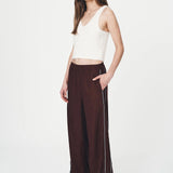 ROWIE - Kaia Linen Straight Pant - Andorra