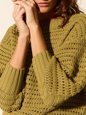 KIVARI - Lina Knit Sweater - Khaki