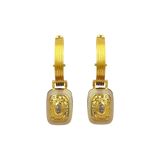 MOUNTAIN & MOON - Mara Earrings | Crystal Quartz & Enamel
