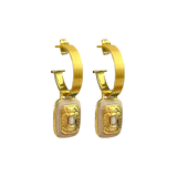 MOUNTAIN & MOON - Mara Earrings | Crystal Quartz & Enamel