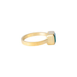 FAIRLEY - Green Agate Deco Ring