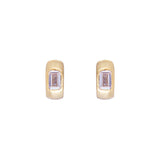 FAIRLEY - Crystal Emerald Cut Huggies