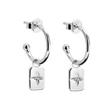 MURKANI - Desert Flower - Rectangle Earrings | Silver