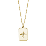 MURKANI - Hanging Rectangle Necklace | Gold