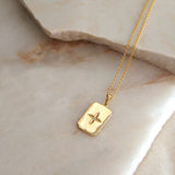 MURKANI - Hanging Rectangle Necklace | Gold