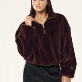 P.E NATION - Monterey Zip Neck - Mahogany