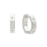MURKANI - Octagonal Huggies | Silver