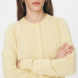 ROWIE - Maeve Merino Knit Cardigan - Lemon