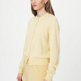 ROWIE - Maeve Merino Knit Cardigan - Lemon
