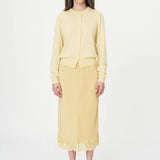 ROWIE - Maeve Merino Knit Cardigan - Lemon