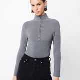 MOSSMAN - Mayfair Long Sleeve Top - Grey
