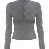 MOSSMAN - Mayfair Long Sleeve Top - Grey