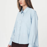 ROWIE - Nola Organic Long Sleeve Shirt - Sky