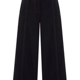 POL CLOTHING - Raydel Contrast Denim Pant - Black / Toffee
