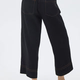 POL CLOTHING - Raydel Contrast Denim Pant - Black / Toffee