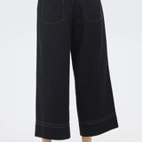 POL CLOTHING - Raydel Contrast Denim Pant - Black / Toffee
