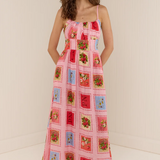 PALM NOOSA - Tulipa Dress - Strawberry Stamp