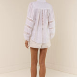 PALM NOOSA - Bella Blouse - White Linen