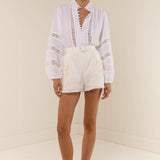 PALM NOOSA - Bella Blouse - White Linen
