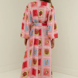 PALM NOOSA - Noddy Dress - Strawberry Stamp
