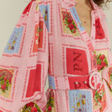 PALM NOOSA - Noddy Dress - Strawberry Stamp