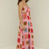 PALM NOOSA - Tulipa Dress - Strawberry Stamp