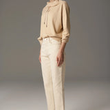POL CLOTHING - Beech Drawcord Knit - Pebble