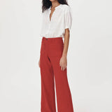 ROWIE - Paige Linen Pants - Apple Red
