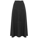 ROWIE - Paloma Organic Midi Skirt - Washed Black
