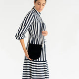 ARLINGTON MILNE - Phoebe Pouch - Black Suede