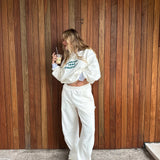 ARAMINTA JAMES - Snap Hem Trackpant - Coconut