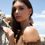 MURKANI - Desert Flower - Rectangle Earrings | Silver
