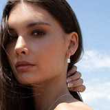 MURKANI - Desert Flower - Rectangle Earrings | Silver