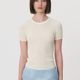 ROWIE - Rib Knit Tee - Bone