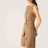 MOS THE LABEL - Nina Vest - Chocolate