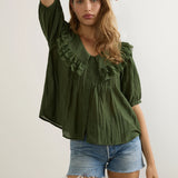 AUGUSTE - Otis Blouse - Sage Green