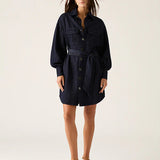 MOS THE LABEL - Ana Denim Shirt Mini Dress - Indigo