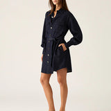 MOS THE LABEL - Ana Denim Shirt Mini Dress - Indigo