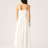 MOS THE LABEL - Isadora Midi Skirt - Pearl