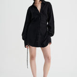 SUBOO - Halley Mini Shirt Dress - Black