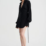 SUBOO - Halley Mini Shirt Dress - Black
