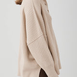 ARCAA - Margo Button Up Sweater - Sand