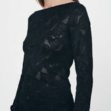 ROWIE - Samantha Lace Top - Noir