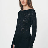 ROWIE - Samantha Lace Top - Noir