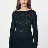 ROWIE - Samantha Lace Top - Noir
