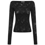 ROWIE - Samantha Lace Top - Noir