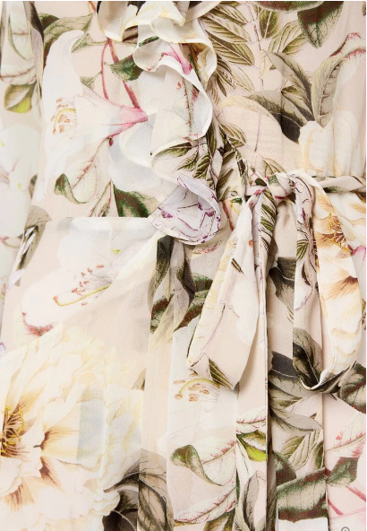 Sofia the Label - Arabella Frill Wrap Dress - Flora Print